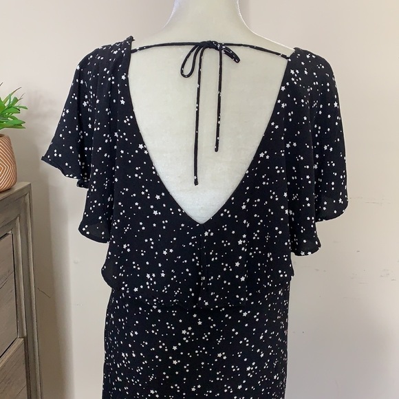 zara • stars constellation ruffle mini dress - Picture 8 of 11